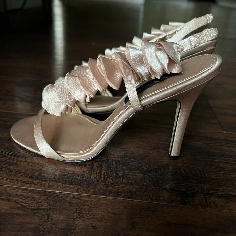 Tan Ruffle Heels - Picture 3 of 5